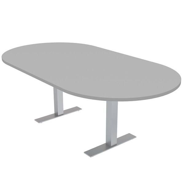 45.25 in W, 84 in L, 29 in H, Engineered Wood Top, Grey